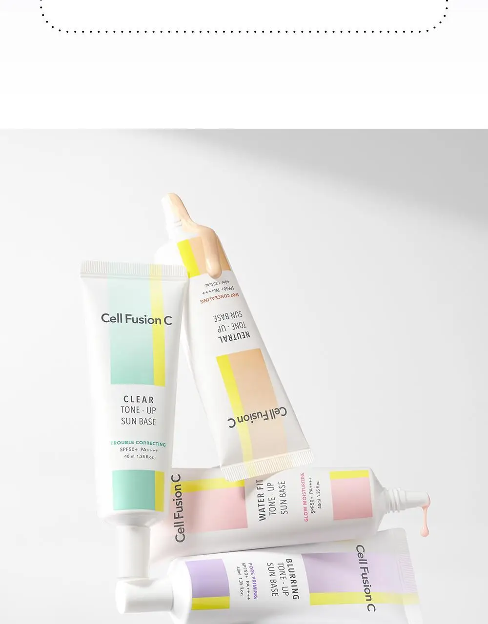 [톤결맞춤커버/화잘먹선베이스] 셀퓨전씨 톤업 선 베이스 SPF50+/PA++++ 40ml (4 colors) 상세페이지 5